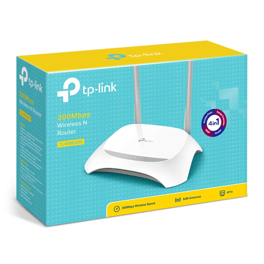 TP-Link TL-WR840N – WLAN Router N300, 2,4 GHz, 4 LAN-Ports