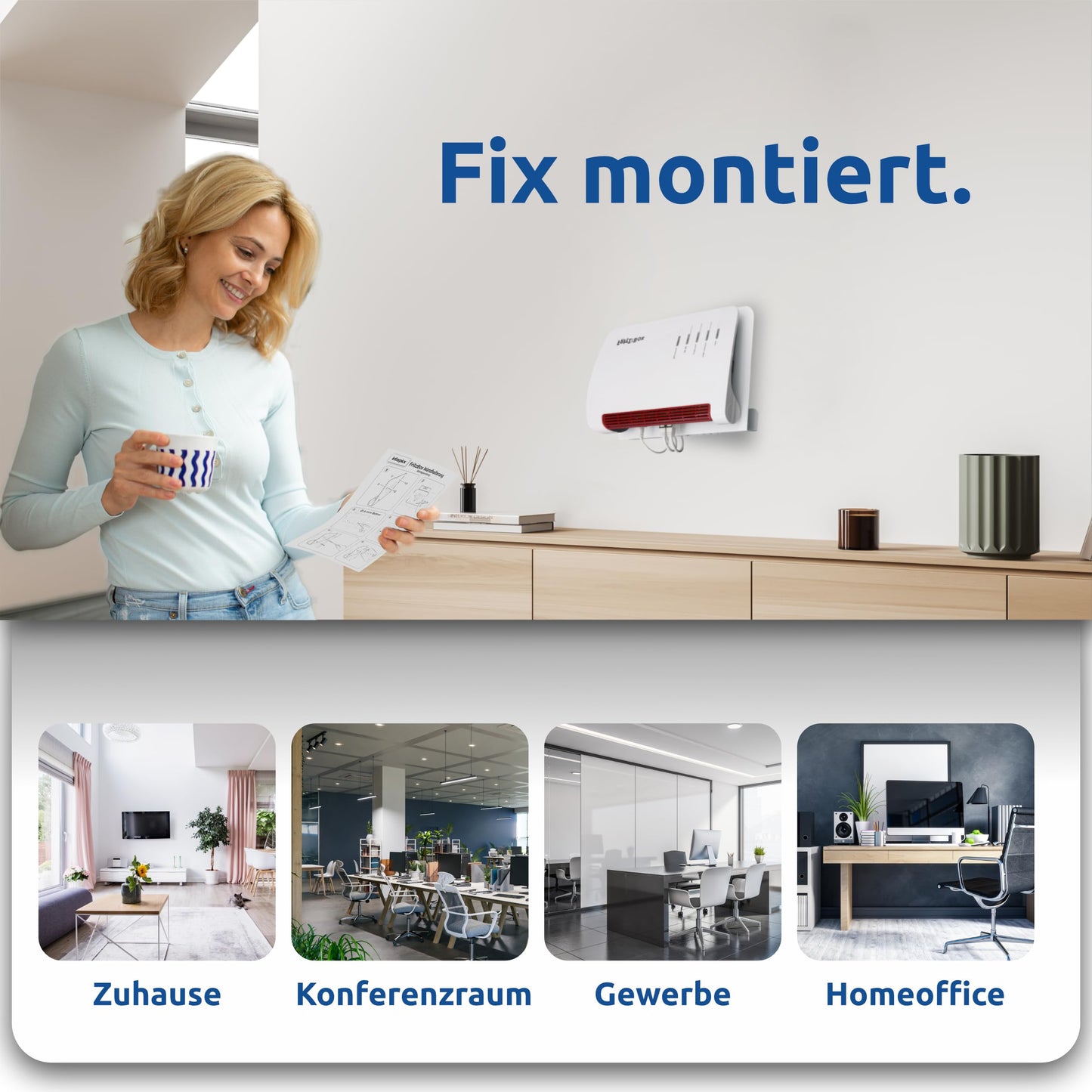Wandhalterung für FRITZ!Box Router – kompatibel mit 7590, 7530, 7490, 6660, 6590