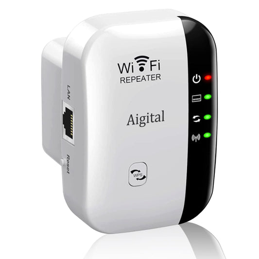 WLAN Verstärker N300 – Repeater mit Ethernet-Port, WPS, LED-Anzeige, App-Steuerung