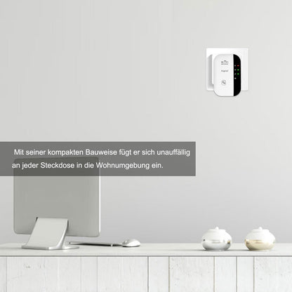 WLAN Verstärker N300 – Repeater mit Ethernet-Port, WPS, LED-Anzeige, App-Steuerung