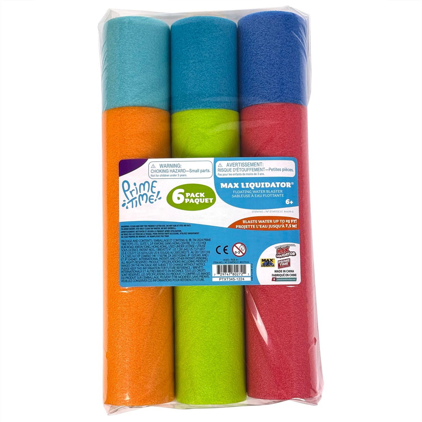 Wasserblaster Set – 6er-Pack Schaumstoff-Wasserspritzen für Kinder & Jugendliche – Bunt